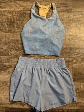 Girls Powersoft Cropped Tank & Athletic Shorts Outfit
